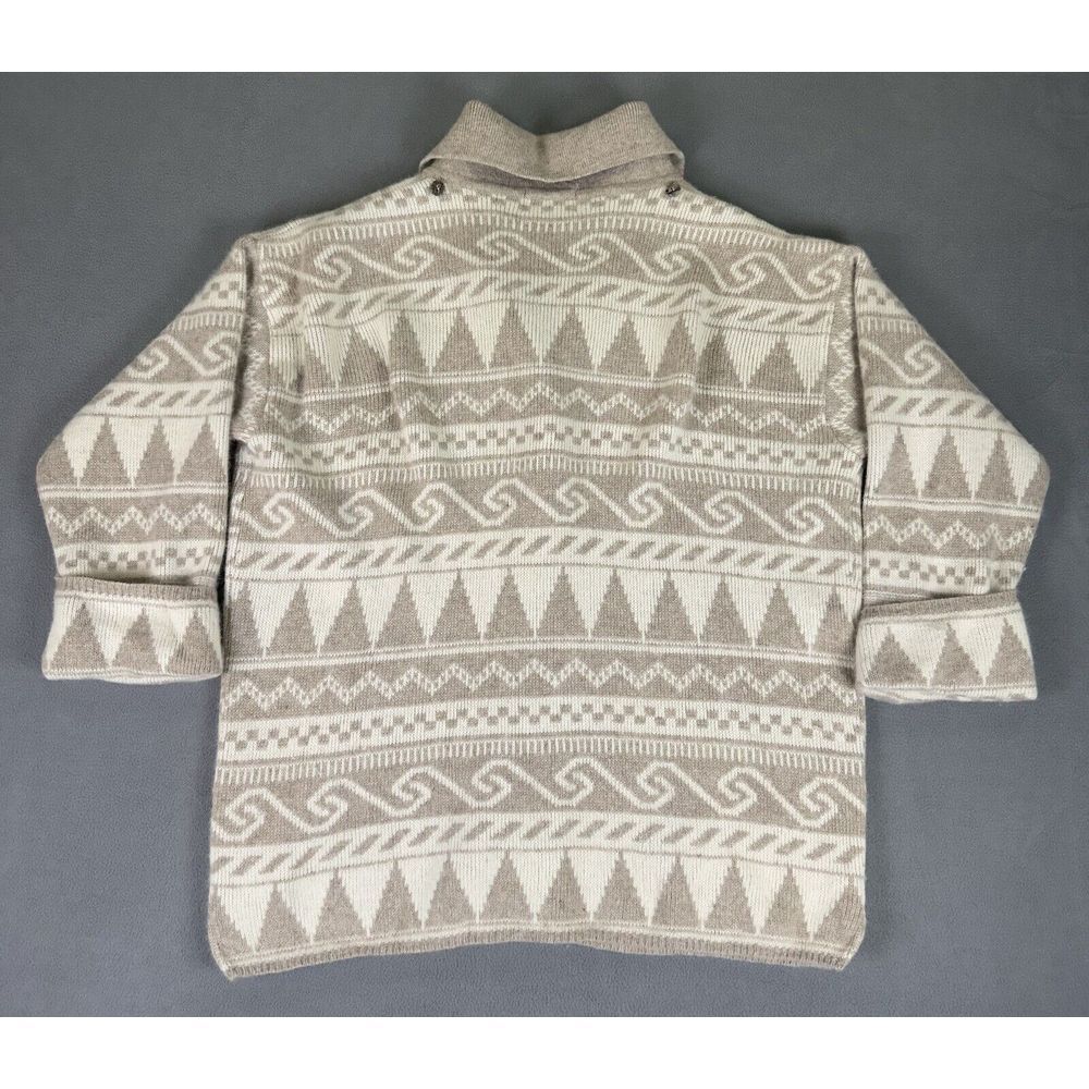 Women's Beige Patterned Cardigan - Picture 2 of 9